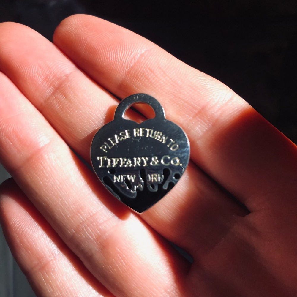 Tiffany & Co. Silver Paint Splash Heart Charm
